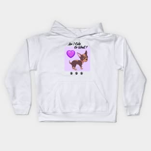 Chihuahua Puppy / Am I Cute Or What / Chihuahua Design Kids Hoodie